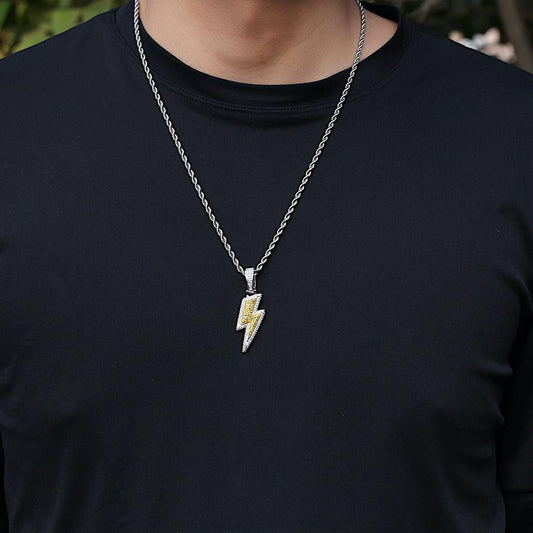 Iced Out Lightning Pendant