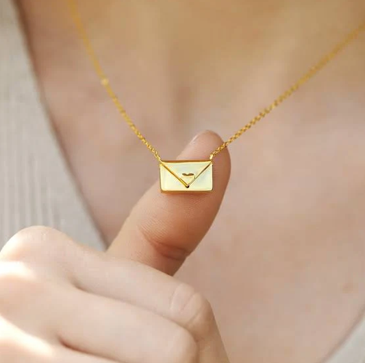 Love Envelope Necklace With Pendant | Love Letter Necklace